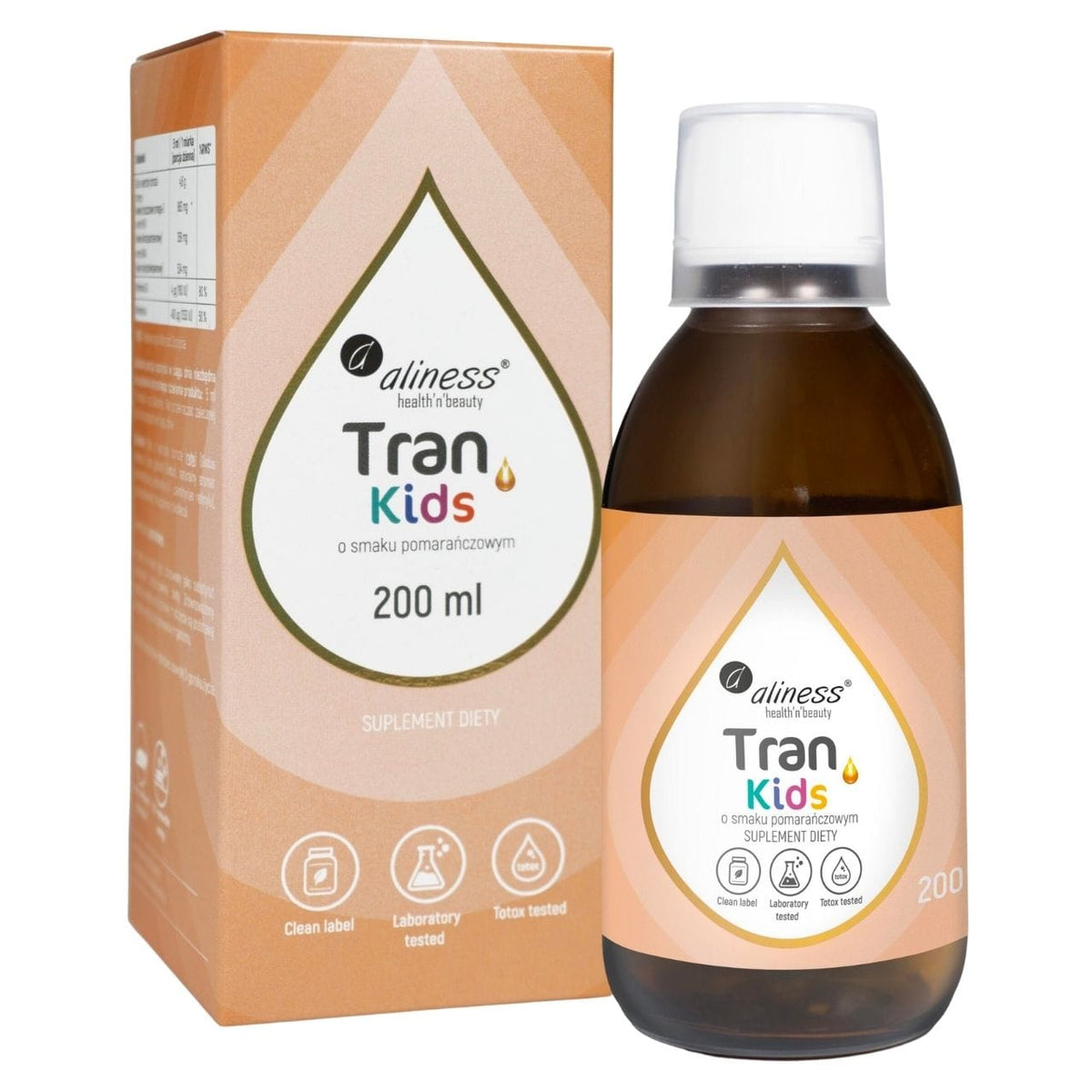 Aliness Cod Liver Oil KIDS, Orange - 200 ml