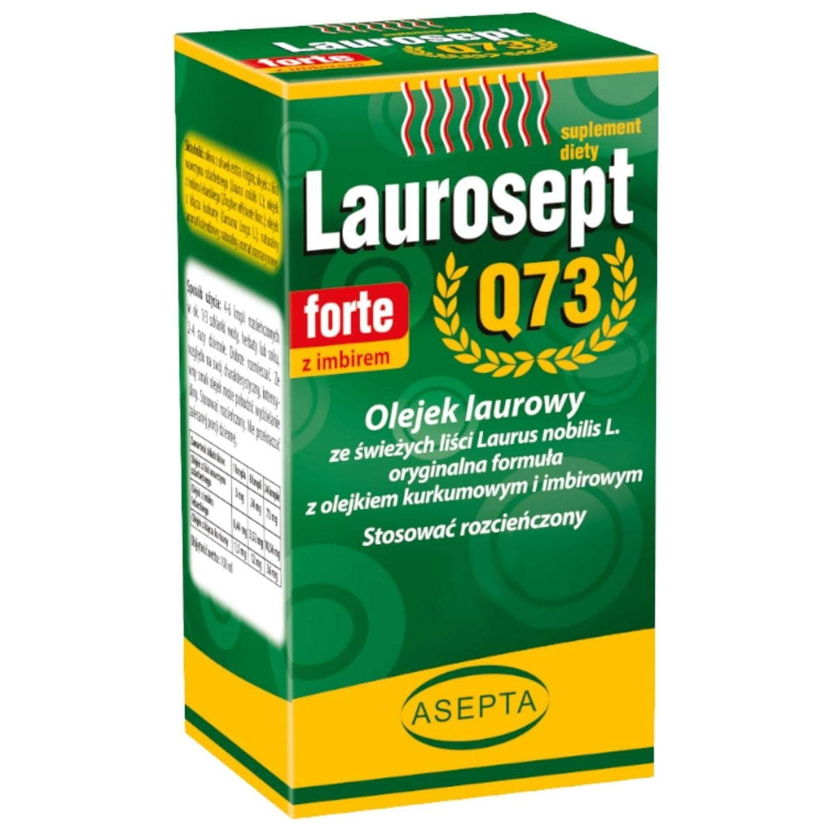 Asepta Laurosept FORTE Q73 Laurel Oil with Turmeric and Ginger - 100 ml