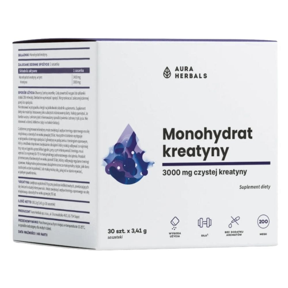 Aura Herbals Creatine Monohydrate 3000 mg - 30 Sachets