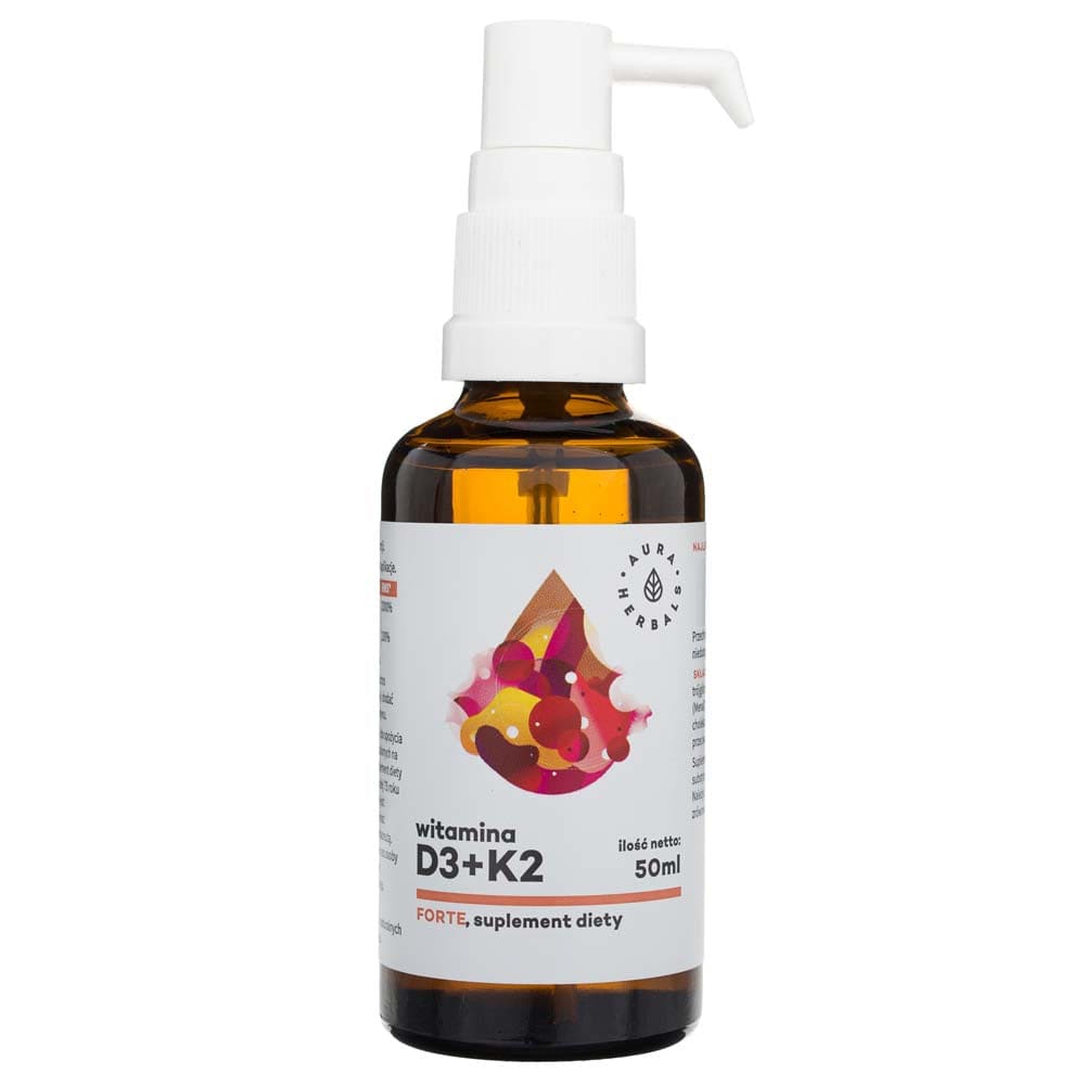 Aura Herbals Vitamin D3 4000 IU + K2, MCT, drops - 50 ml