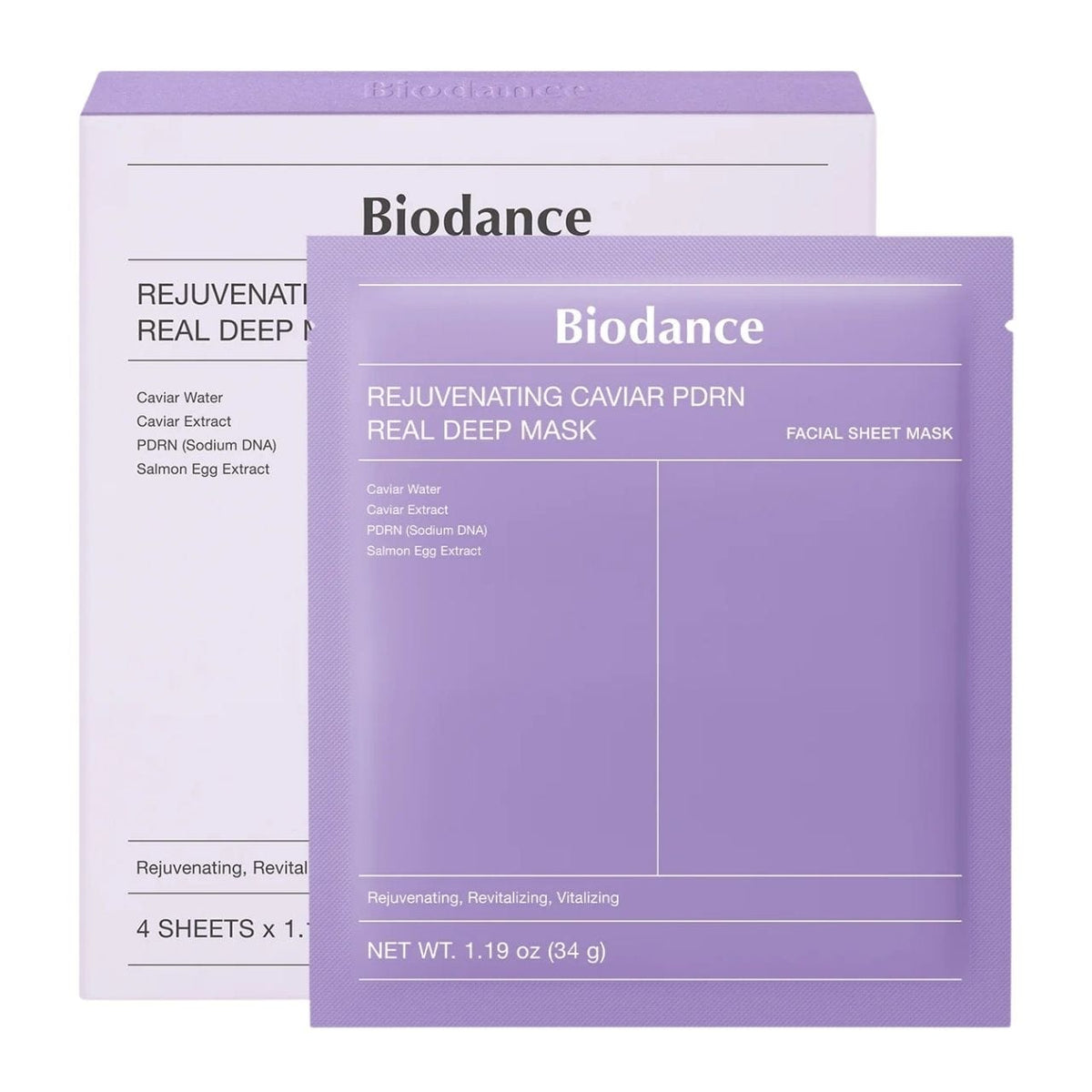 Biodance Rejuvenating Caviar PDRN Real Deep Mask - 4 Pieces