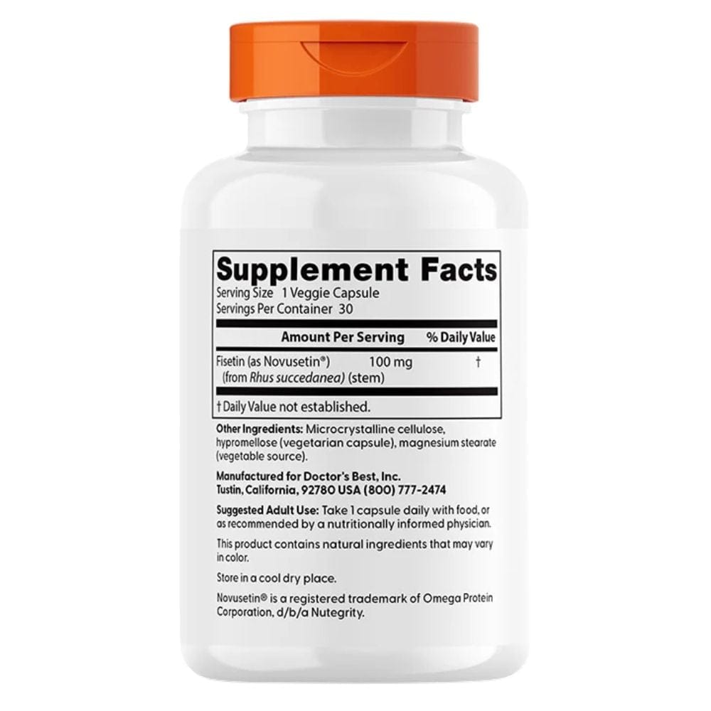 Doctor's Best Fisetin with Novusetin 100 mg - 30 Veg Capsules