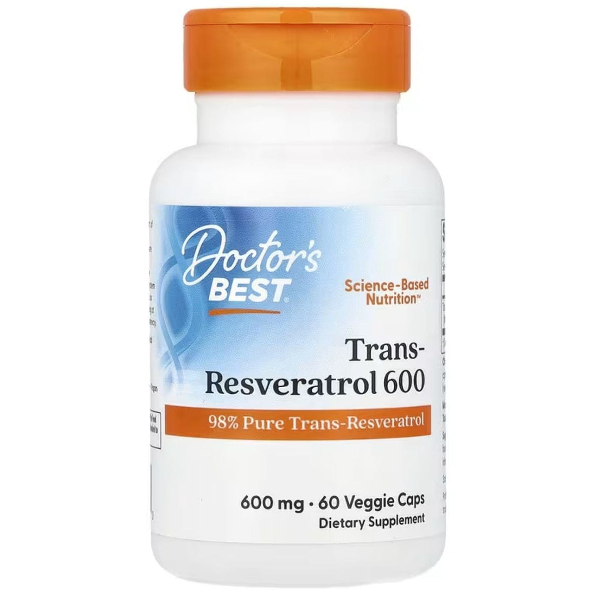 Doctor's Best High Potency Trans-Resveratrol 600 mg - 60 Veg Capsules