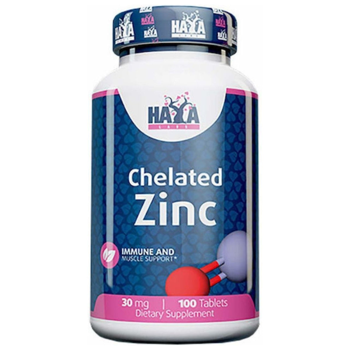 Haya Labs Chelated Zinc 30 mg - 100 Tablets