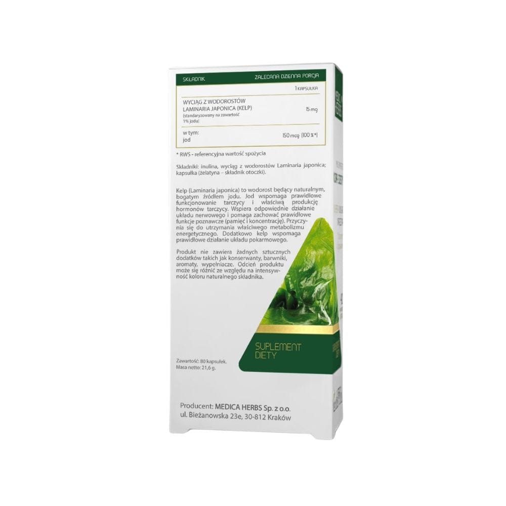Medica Herbs Natural Kelp - 80 Capsules