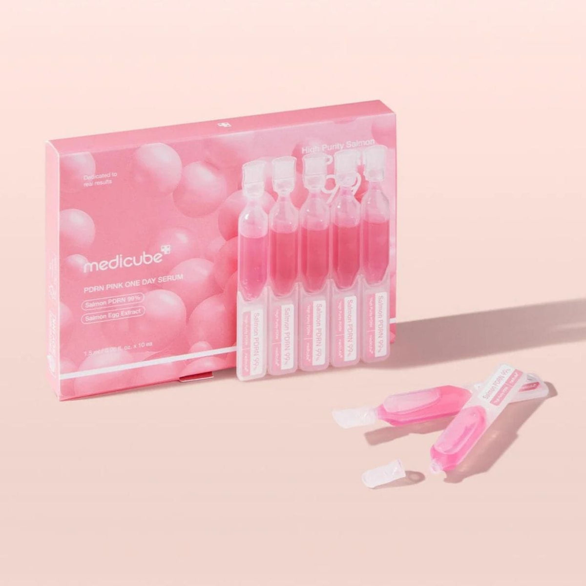 Medicube PDRN Pink One Day Serum with Collagen and PDRN - 10 Vials x 1.5 ml