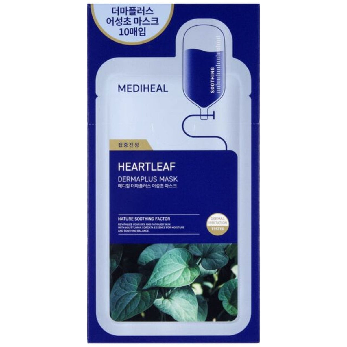 Mediheal Heartleaf Soothing Sheet Mask - 10 Pieces