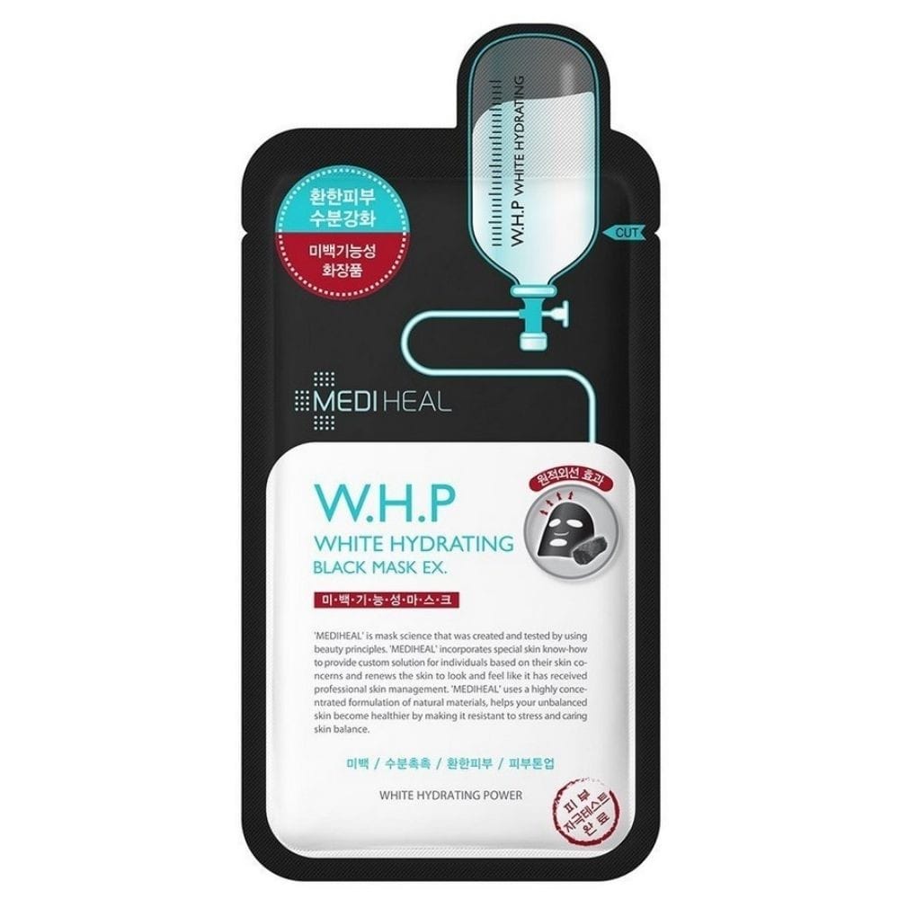 Mediheal W.H.P White Hydrating Black Mask EX. - 10 Sheets