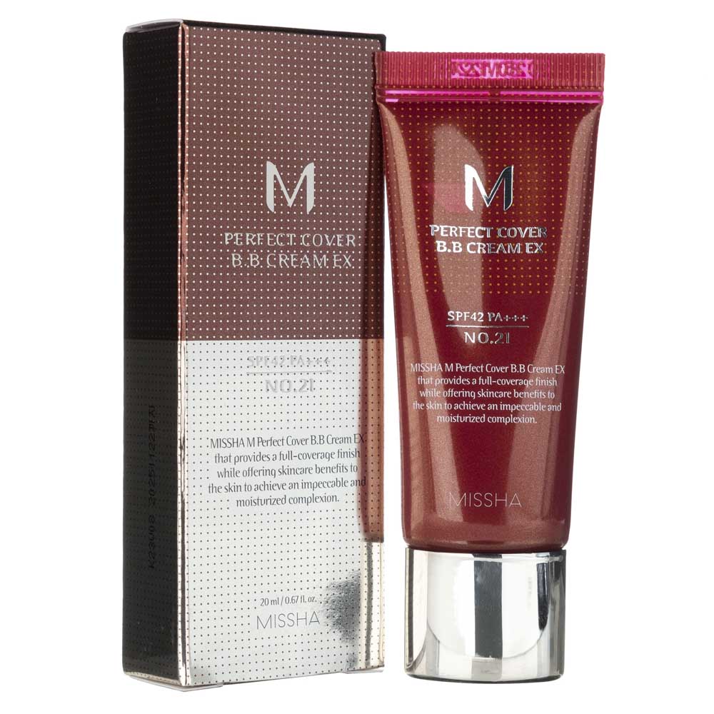 Missha M Perfect Cover B.B Cream SPF 42 PA+++ NO.21 Light Beige - 20 ml