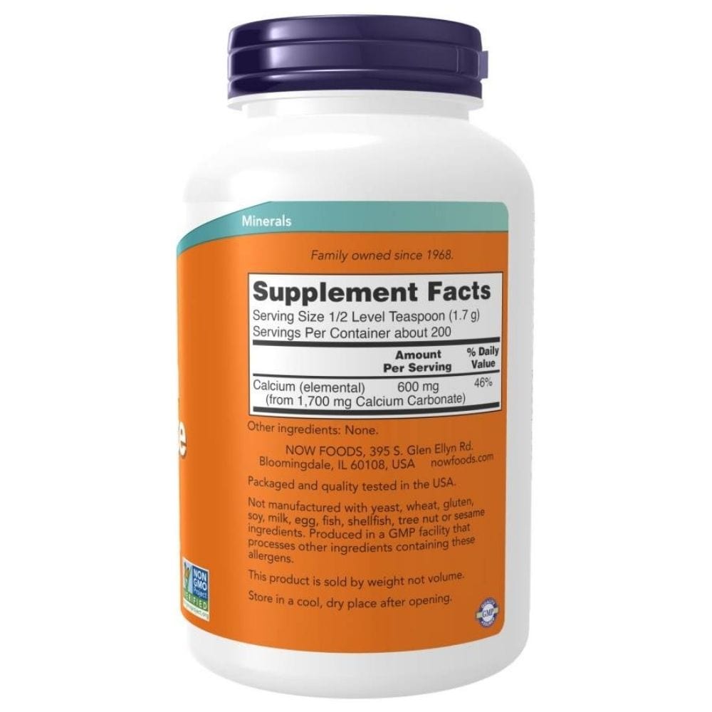 Now Foods Calcium Carbonate Pure Powder - 340 g