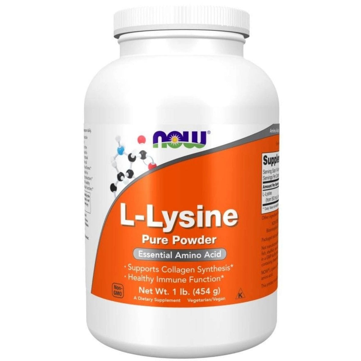Now Foods L-Lysine, Powder - 454 g
