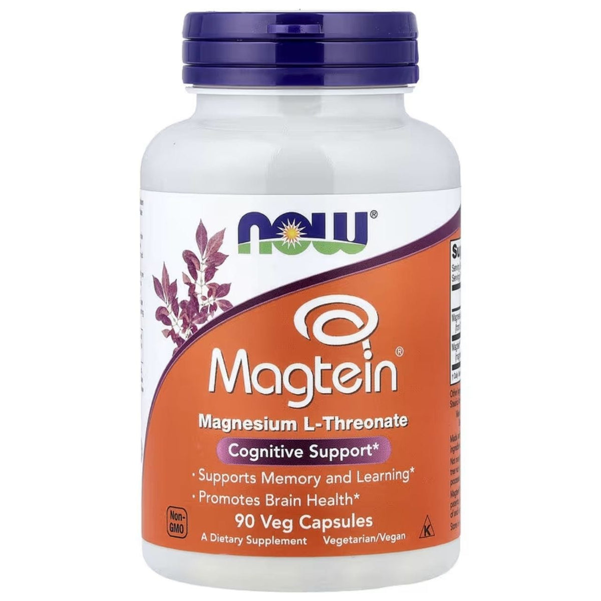 NOW Foods Magtein Magnesium L-Threonate - 90 Vegan Capsules