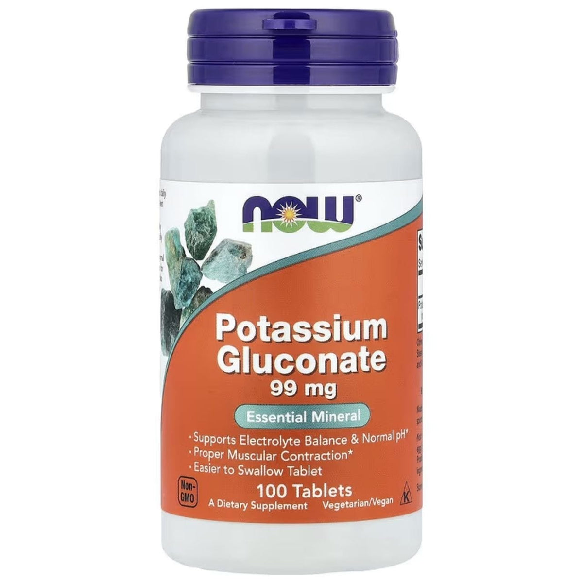 NOW Foods Potassium Gluconate 99 mg - 100 Tablets