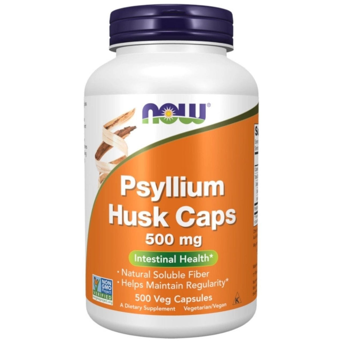NOW Foods Psyllium Seed Husk 500 mg - 500 Capsules