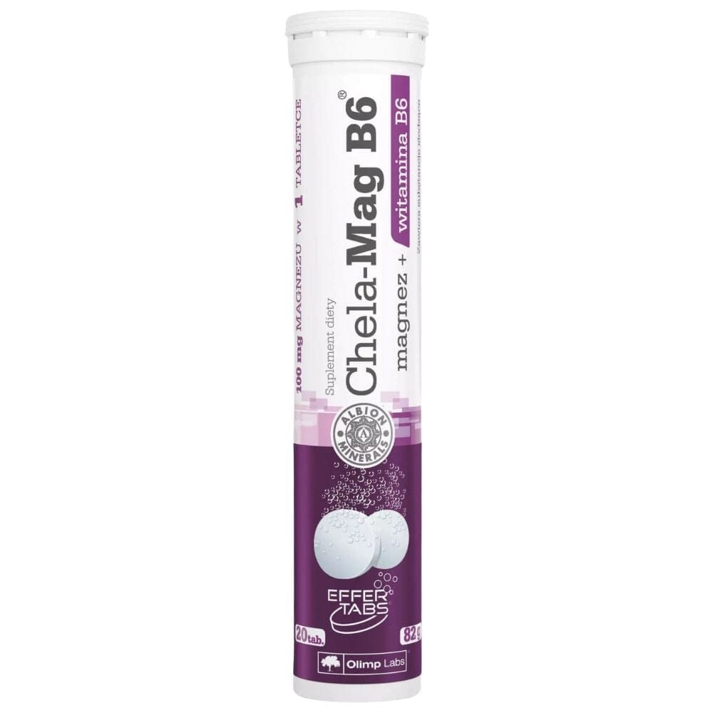 Olimp Chela-Mag B6®, Magnesium + Vitamin B6, Orange - 20 Effervescent Tablets