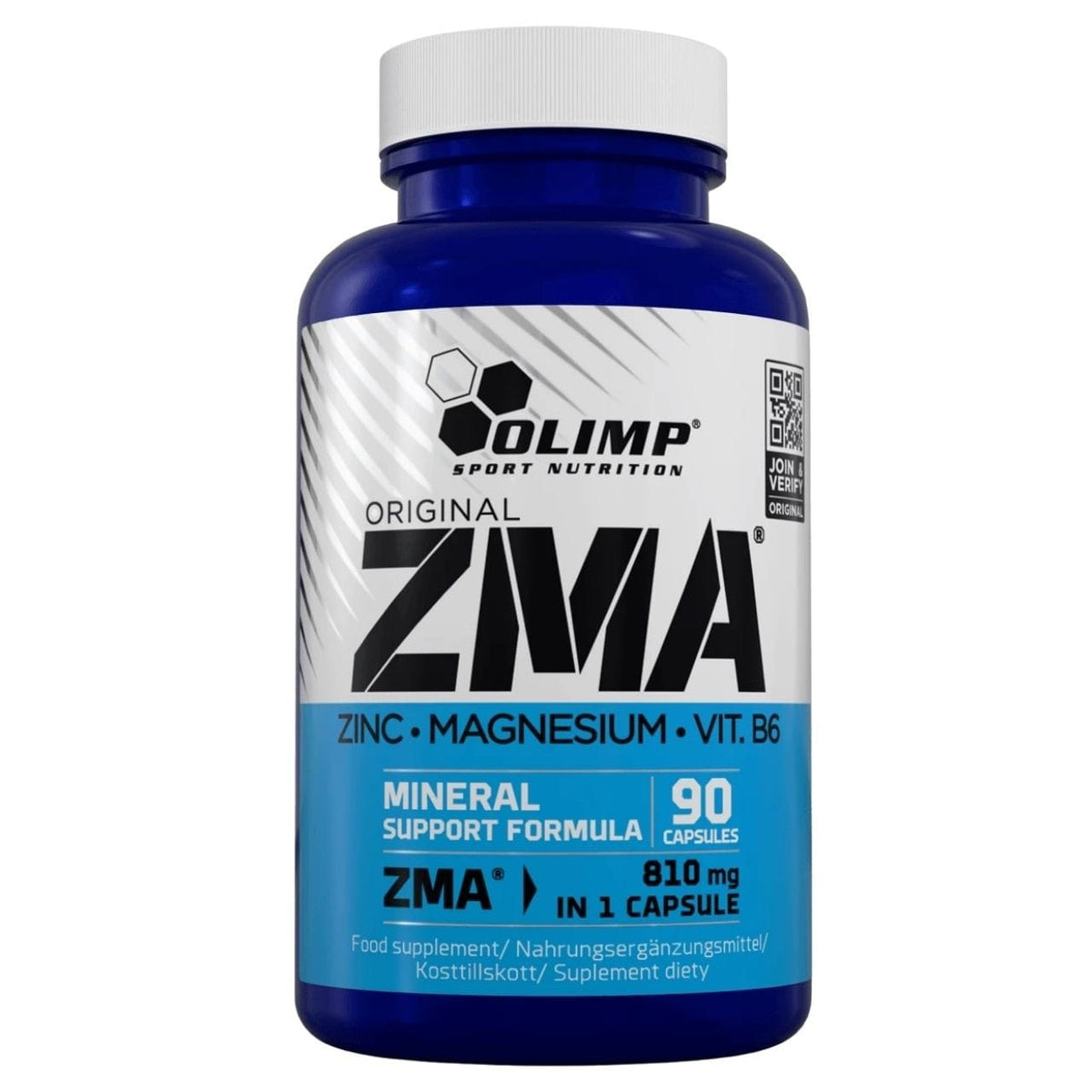 Olimp Labs ZMA, Zinc with Magnesium and Vitamin B6 - 90 Capsules