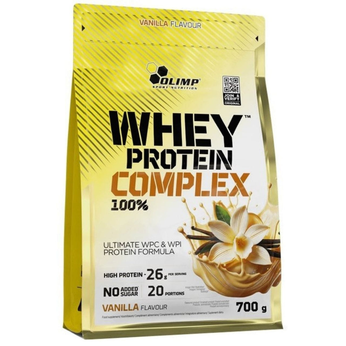 Olimp Whey Protein Complex 100%, Vanilla Flavour - 700 g