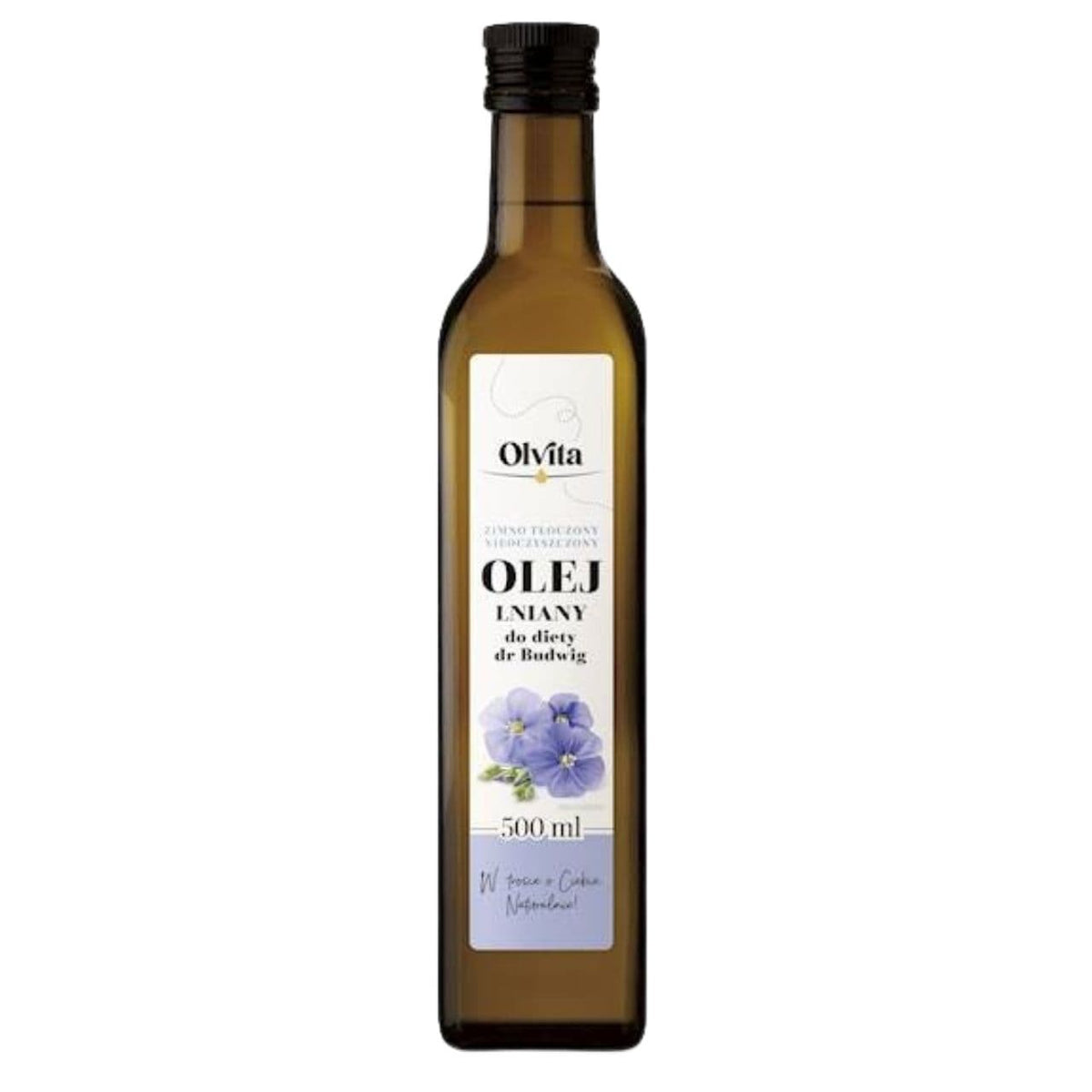 Olvita Cold-Pressed Linseed Oil for the Dr Budwig Diet Unpurified - 500 ml