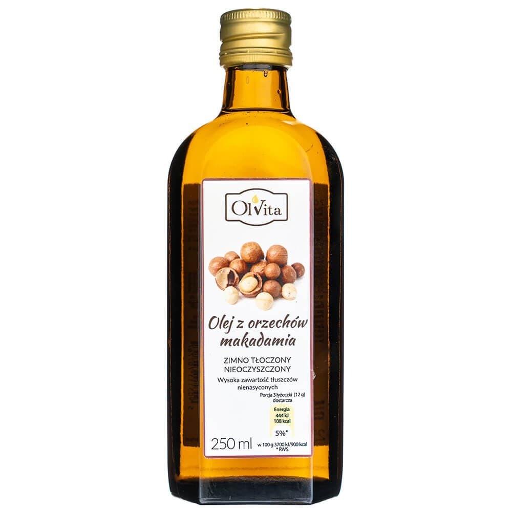 Olvita Cold-Pressed Macadamia Oil Unpurified - 250 ml