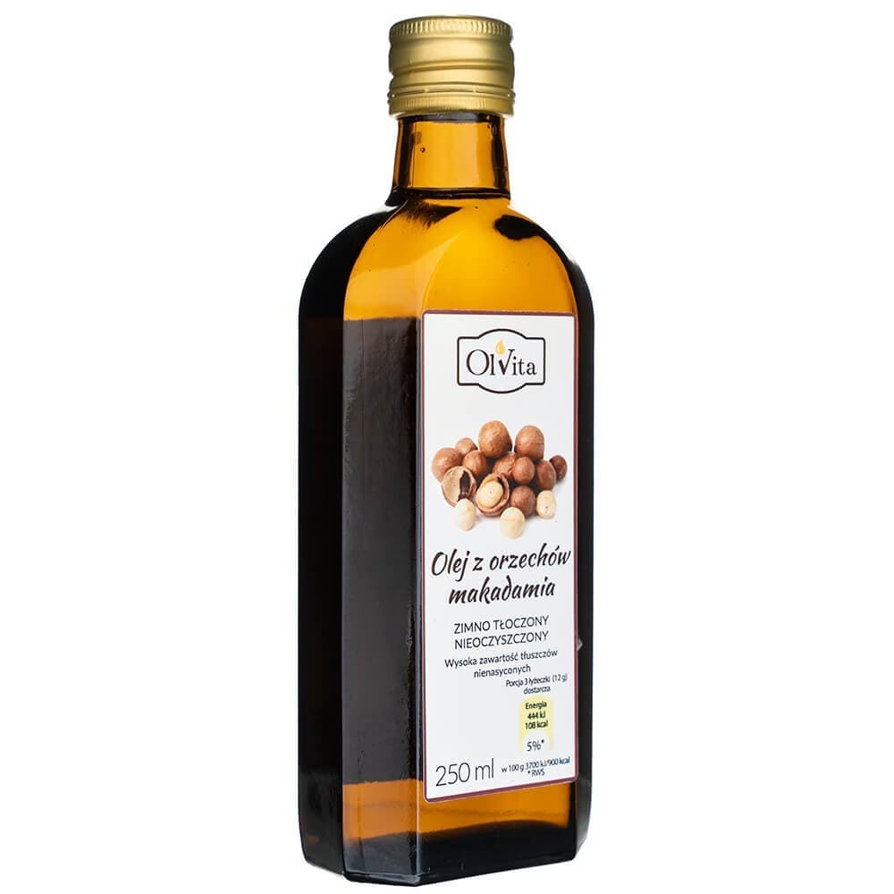 Olvita Cold-Pressed Macadamia Oil Unpurified - 250 ml
