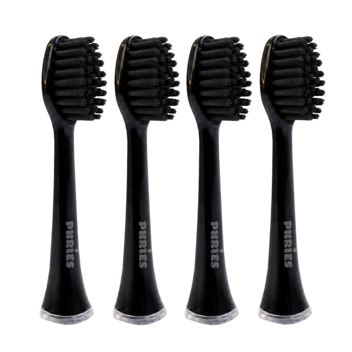 Puries Prime Black Electric Toothbrush Heads for Seysso - 4 Pieces