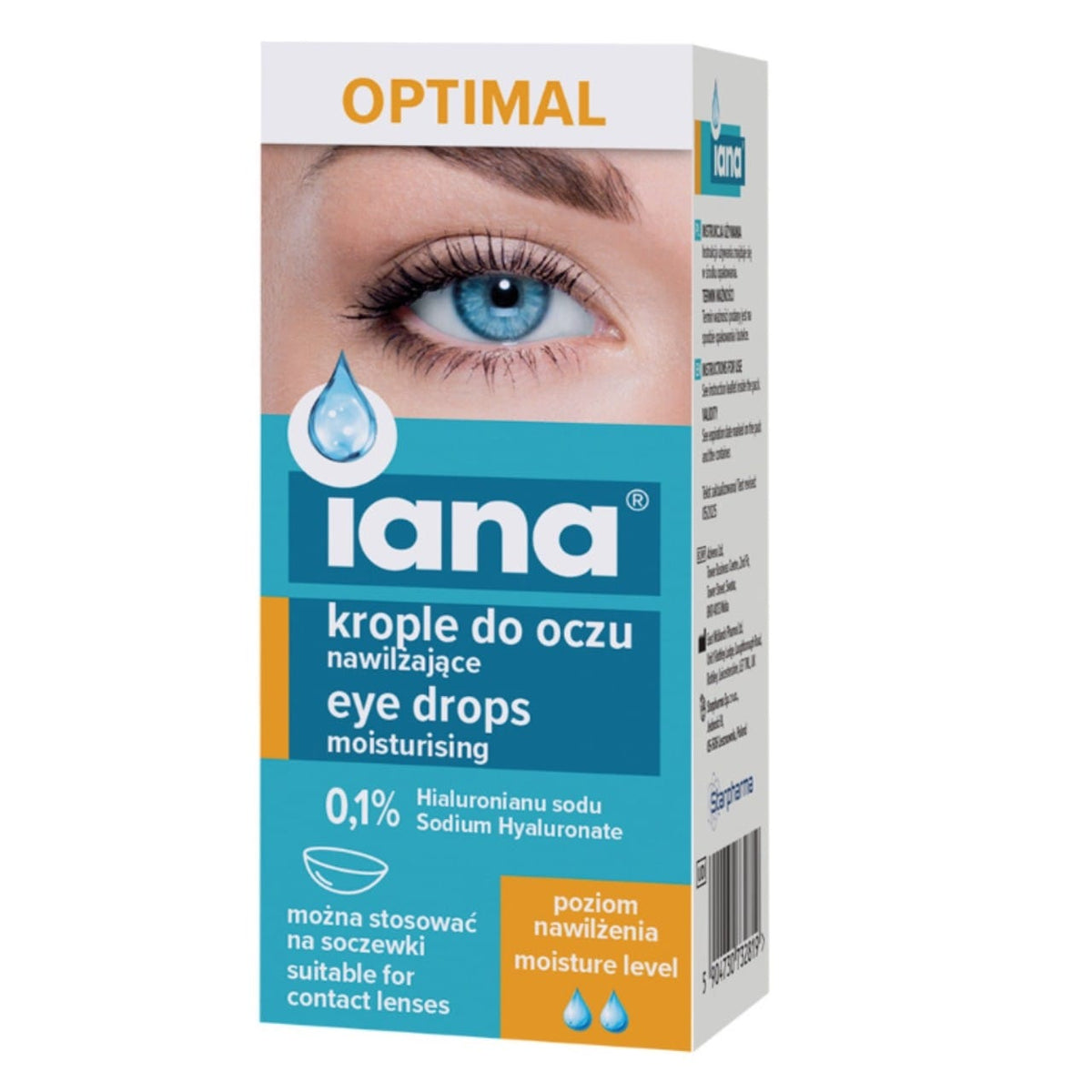Starpharma Iana Optimal Moisturising Eye Drops 0.1% HA - 10 ml