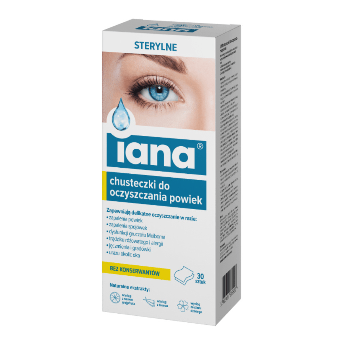 Starpharma Iana Sterile Eyelid Cleansing Wipes - 30 Wipes