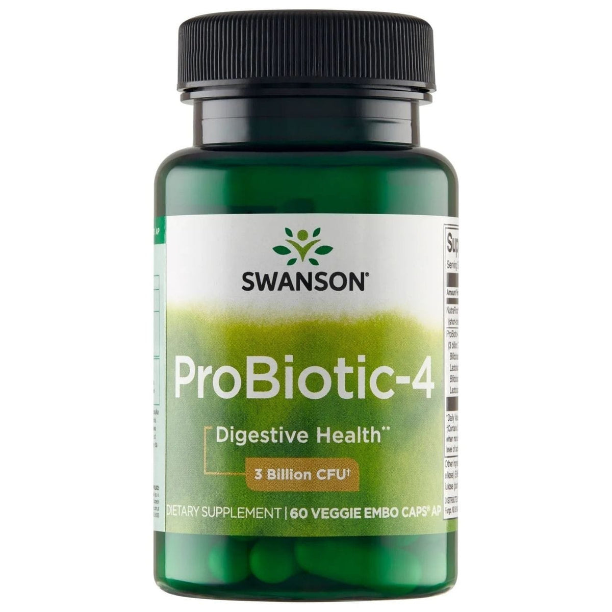 Swanson ProBiotic-4 - 60 Vegetarian Capsules