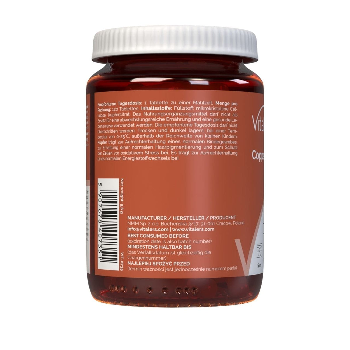 Vitaler's Copper 2 mg - 120 Tablets