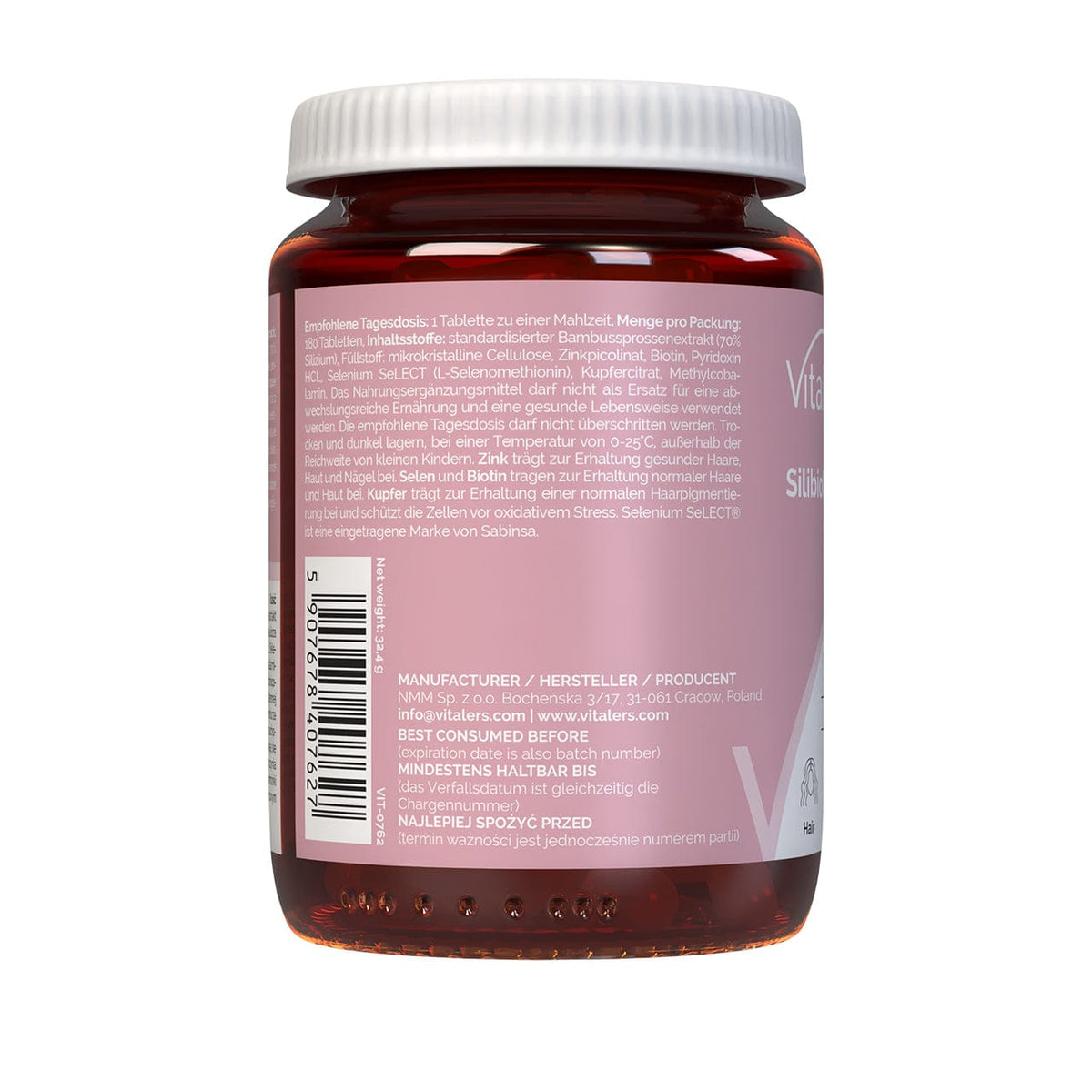Vitaler's Silibiotin - Hair, Skin, Nails - 180 Tablets