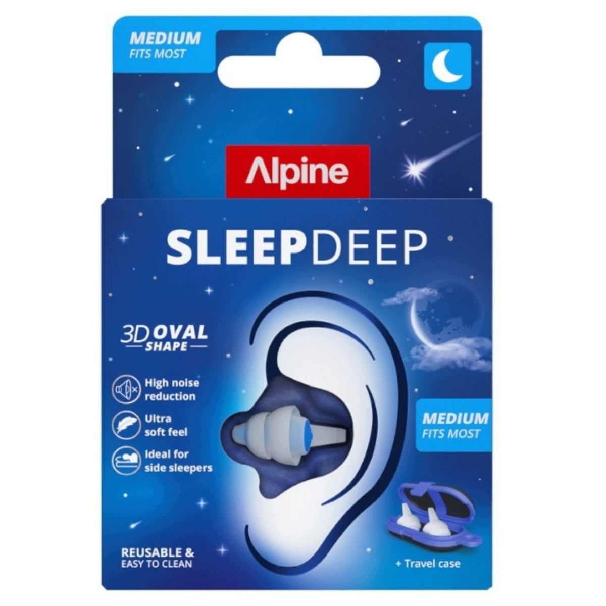 Alpine SleepDeep Earplugs for Sleep, Size M - 1 Pair