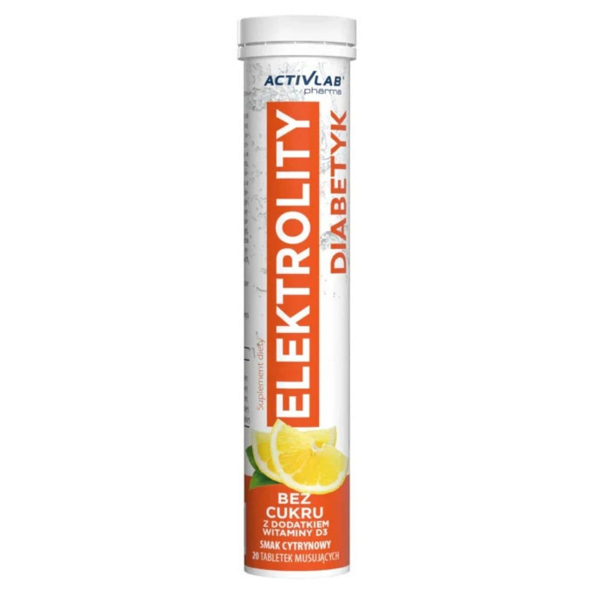 Activlab Pharma Electrovit for Diabetics, Lemon - 20 Effervescent Tablets