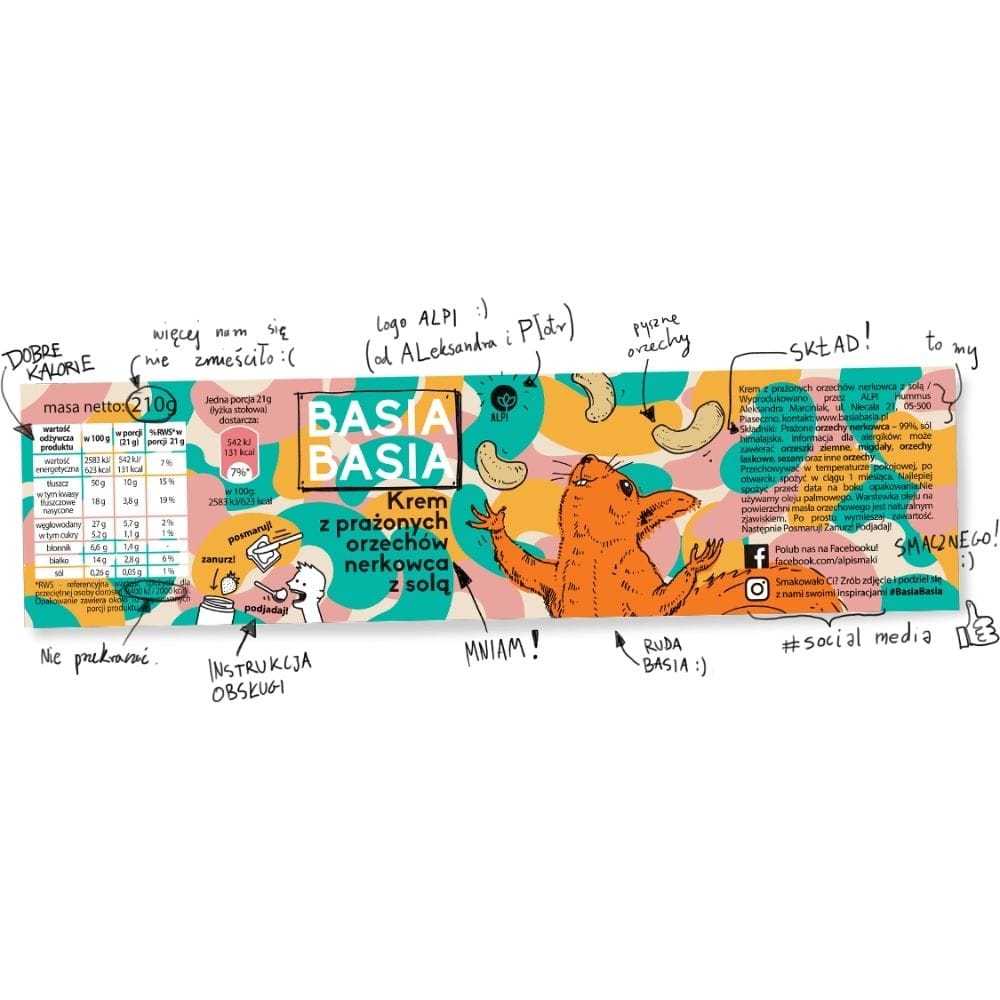 Alpi Basia Basia Cream of Roasted Cashew Nuts with Salt - 210 g