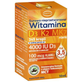 Asepta Vitamin D3 K2 MK7 Drops - 10 ml