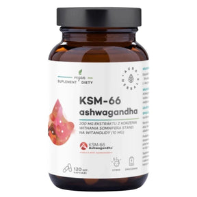Aura Herbals Ashwagandha KSM-66 200 mg VEGE - 120 Capsules