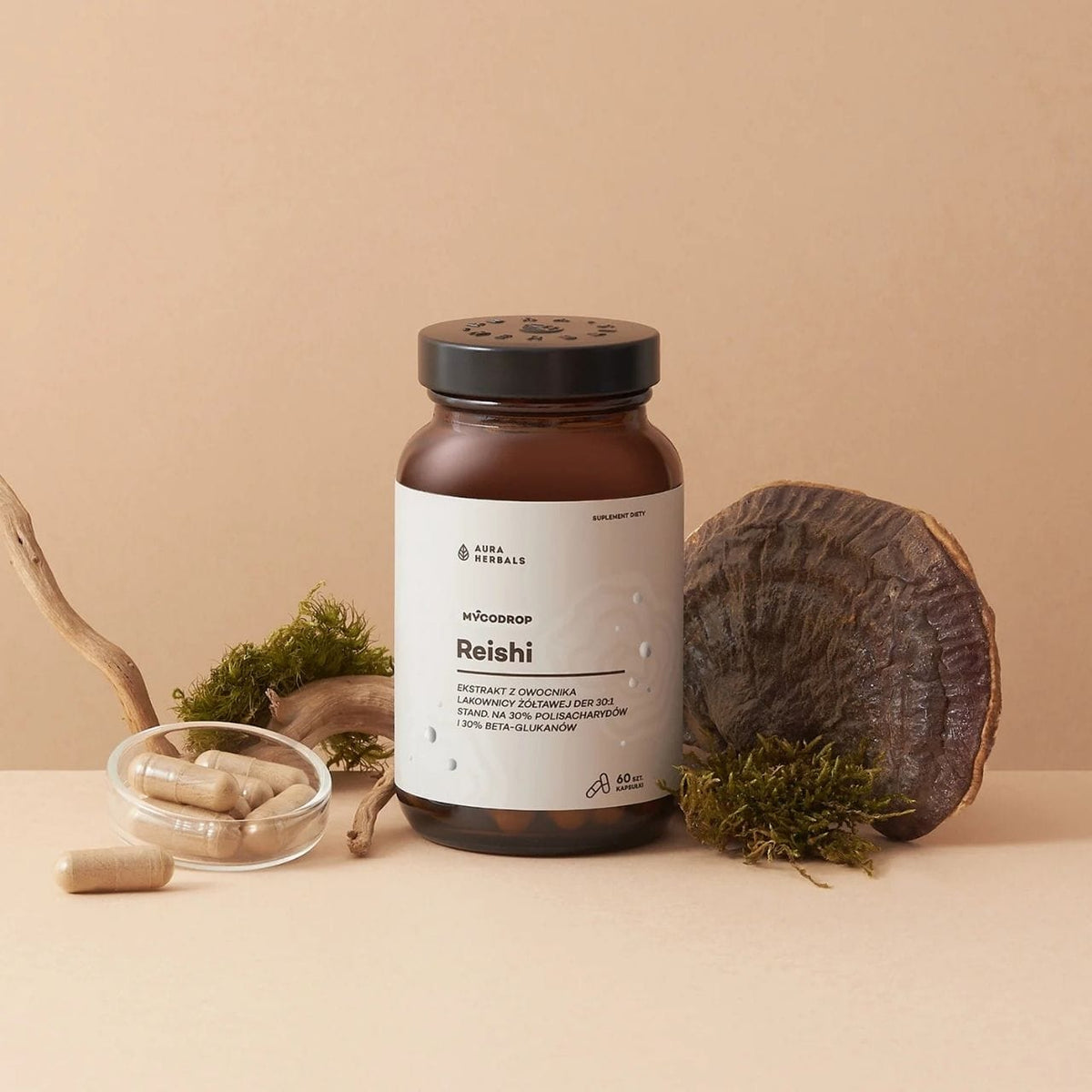 Aura Herbals Mycodrop Reishi 30:1 – 60 Capsules