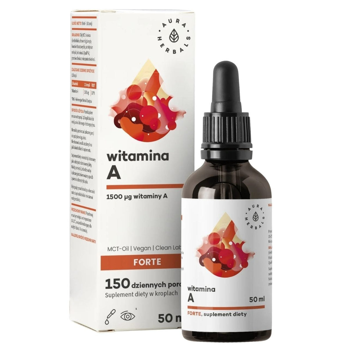 Aura Herbals Vitamin A FORTE MCT Drops - 50 ml