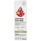 Aura Herbals Vitamin D3 2000 IU + K2 Vegan, Drops - 50 ml