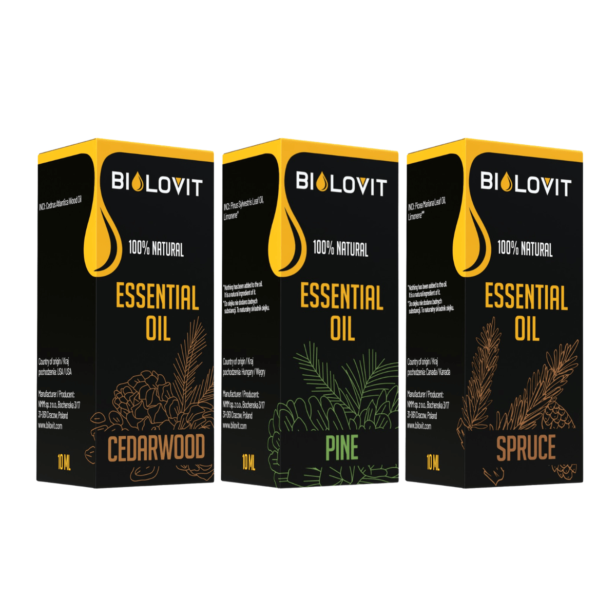 Bilovit Essential Oil Set, Forest - 3 Pieces