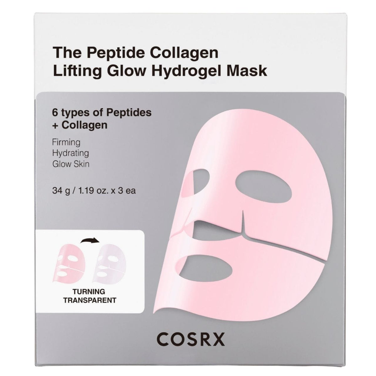 COSRX Peptide Collagen Glow Hydrogel Sheet Mask - 3 Pieces