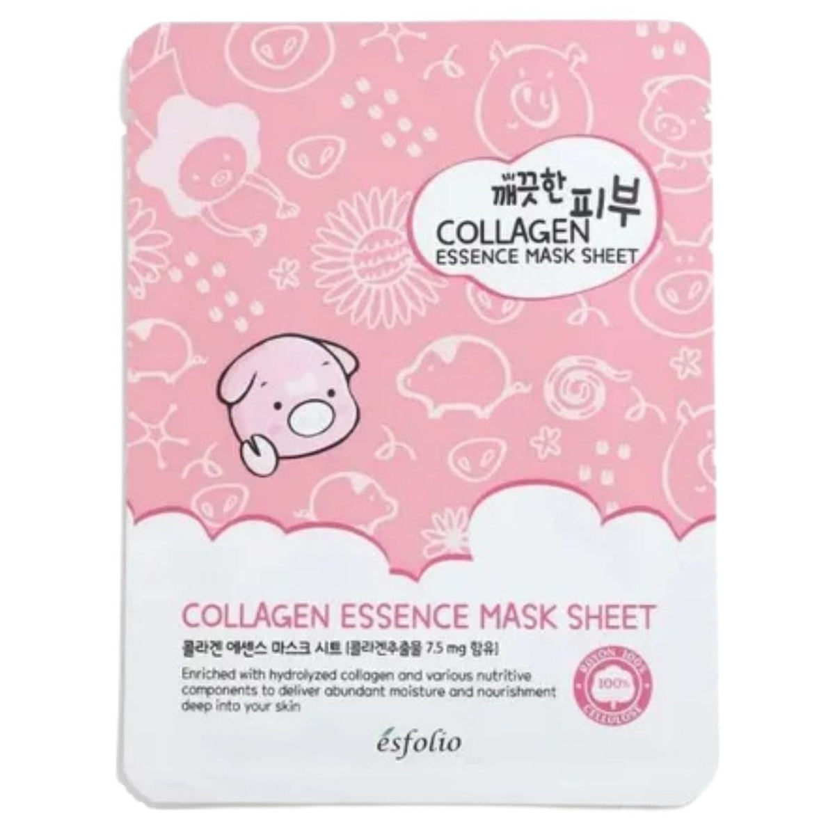 Esfolio Pure Skin Collagen Essence Mask Sheet - 10 Sheets