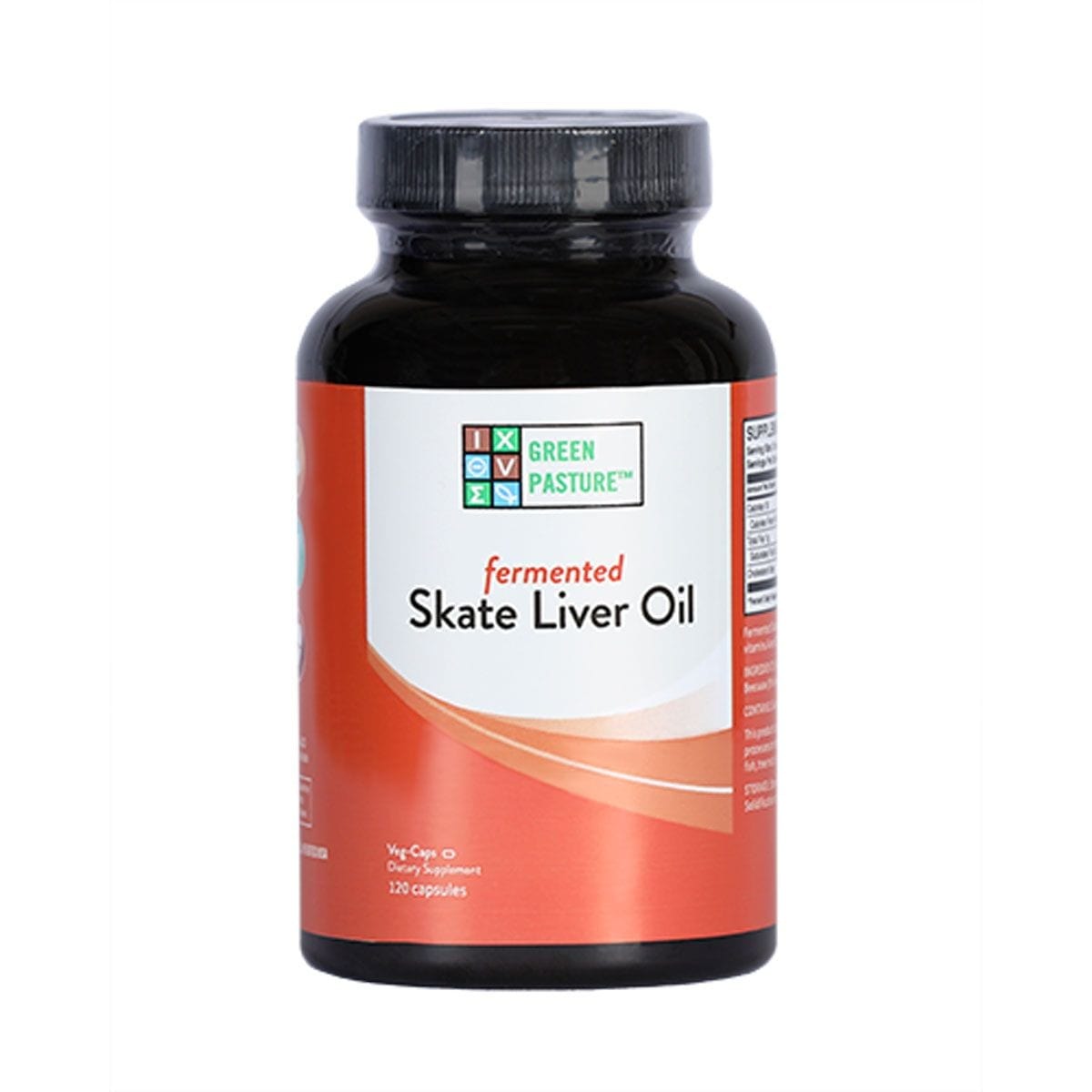 Green Pasture Fermented Skate Liver Oil, Unflavored - 120 capsules