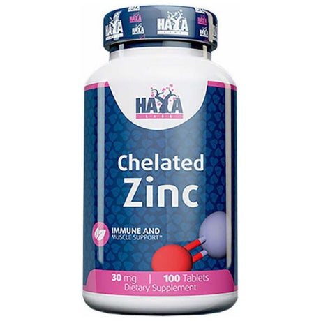 Haya Labs Chelated Zinc 30 mg - 100 Tablets