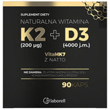 Laborell Vitamin K2 200 mcg + D3 4000 IU - 90 Capsules