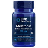 Life Extension Melatonin 6 Hour Timed Release 750 mcg - 60 Tablets