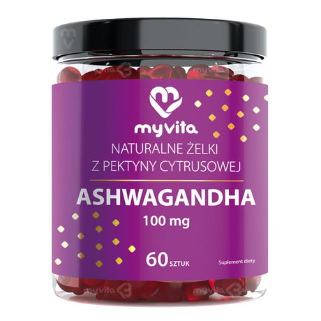 MyVita Ashwagandha 100 mg, Citrus Pectin Jelly - 60 Gummies