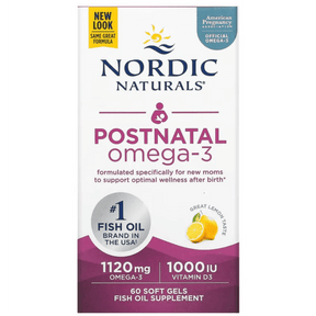 Nordic Naturals Postnatal Omega-3 Lemon 560 mg - 60 Softgel