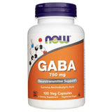 Now Foods GABA 750 mg - 100 Veg Capsules