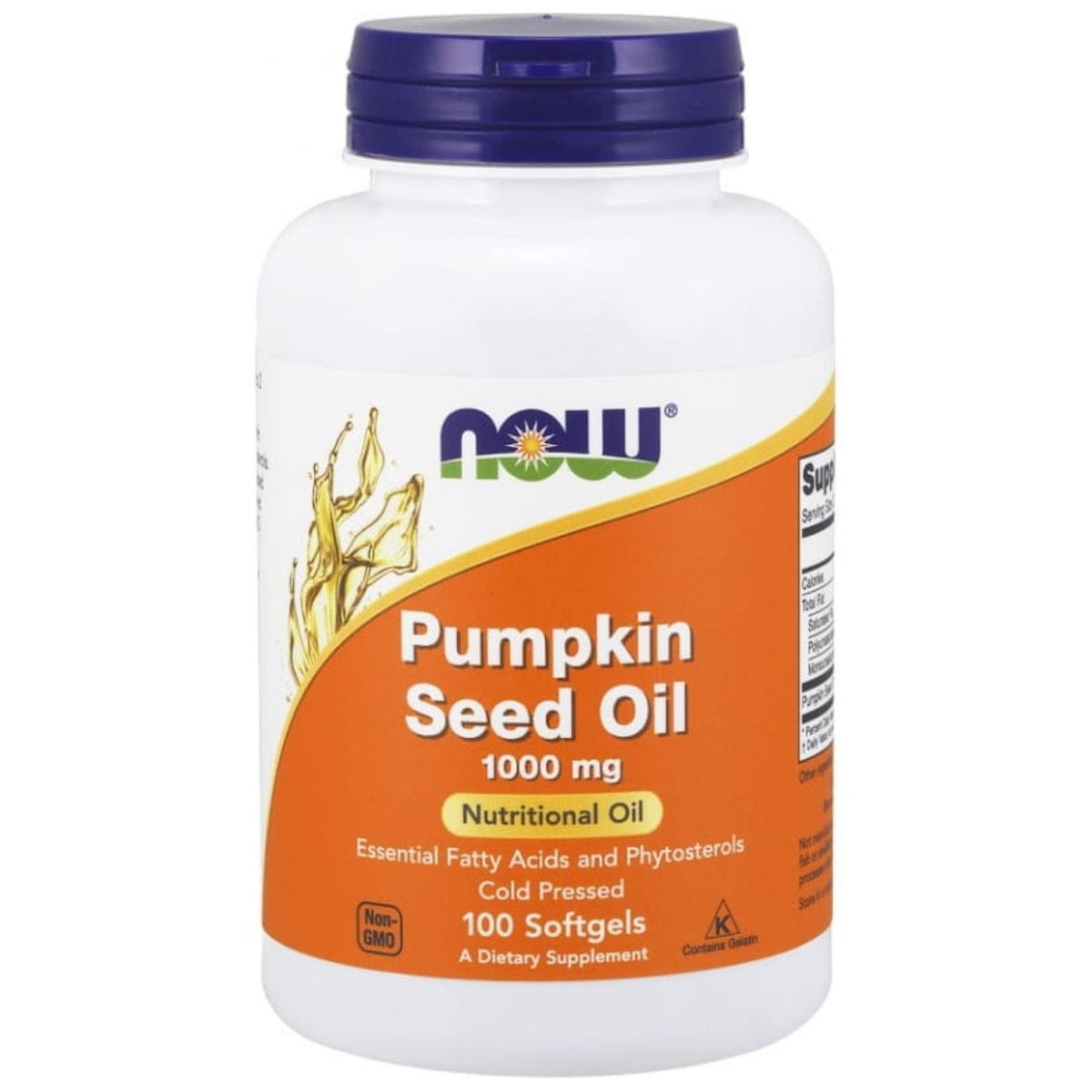 Now Foods Pumpkin Seed Oil 1000 mg – 100 Capsules