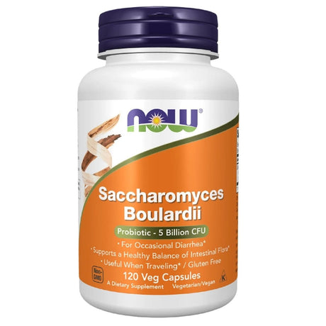 NOW Foods Saccharomyces boulardii 5 Billion CFU - 120 Vegan Capsules